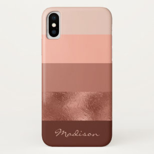 Capa Para iPhone Da Case-Mate Coram as listras largas Dourados cor-de-rosa