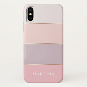 Capa Para iPhone Da Case-Mate Coram & as listras largas Dourados cor-de-rosa da