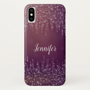 Capa Para iPhone Da Case-Mate Corda das luzes roxa personalizada