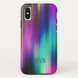 Capa Para iPhone X Cores Brilhantes Abstrato Rays No2