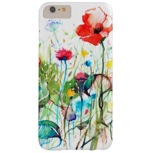 Capa Barely There Para iPhone 6 Plus Cores d'água coloridas Flores de vermelhidão e de 