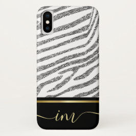 Capa Para iPhone Da Case-Mate Cores De Água Monogramas, De Cor Negra E Branca, D
