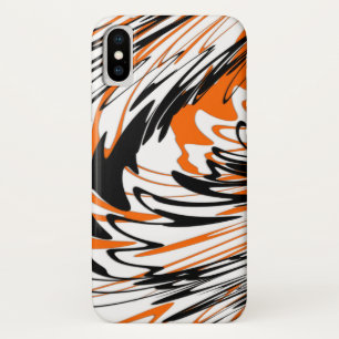 Capa Para iPhone Da Case-Mate Cores de Bengala Laranja e Linhas Pretas