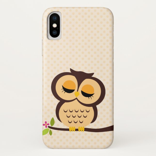 Capa Para iPhone, Case-Mate Coruja alaranjada adorável (Verso)