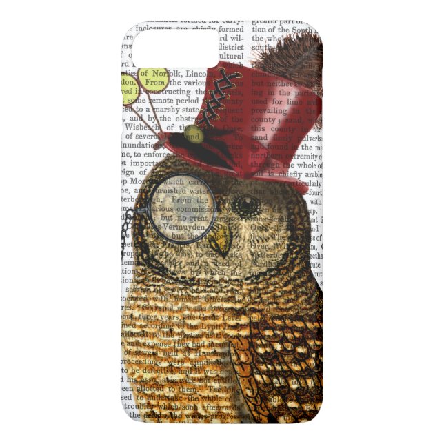 Capa Para iPhone, Case-Mate Coruja com Chapéu Superior 3 (Verso)