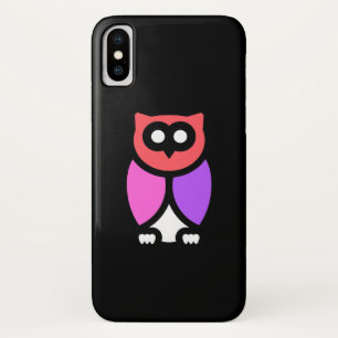 Capa Para iPhone Da Case-Mate Coruja Noturna, Linda Rosa e Vermelha, Pop Abstrat