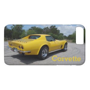 Capa iPhone 8 Plus/7 Plus Corvette Stingray amarelo 1973