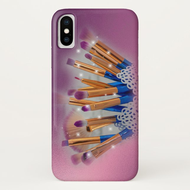 Capa Para iPhone, Case-Mate Cosméticos Makeup Brush Glamor (Verso)