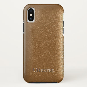 Capa Para iPhone Da Case-Mate Couro Castanho Como Textura Personalizada