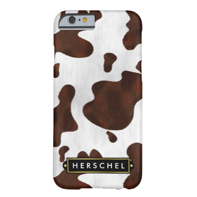 Capa Para iPhone, Case-Mate Couro Ocidental Cowhide Faux Localizado Personaliz (Verso)
