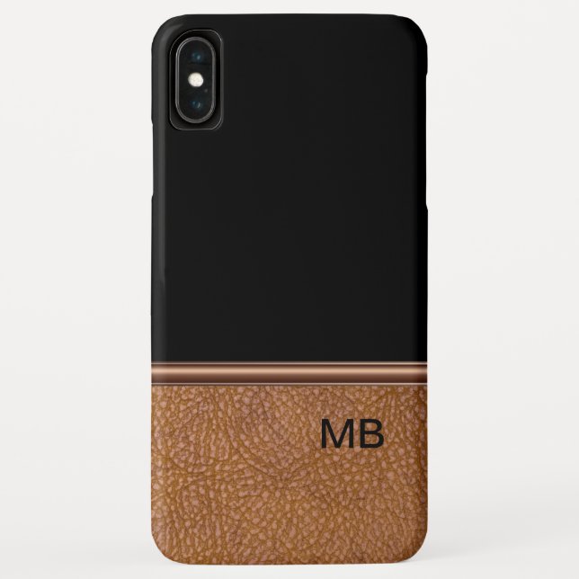 Capa Para iPhone, Case-Mate Couro Sintético Monograma Masculino (Verso)