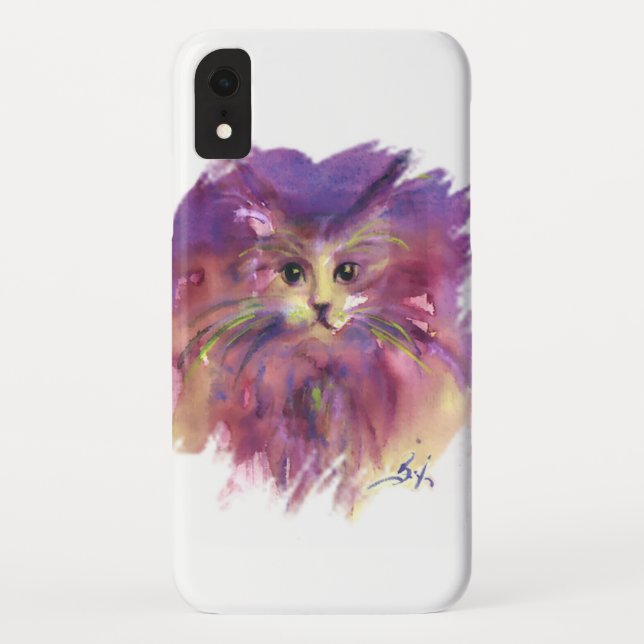 Capa Para iPhone, Case-Mate COZINHA RÚPIDA,RETRATO DE GATO KITTY,Branco (Verso)