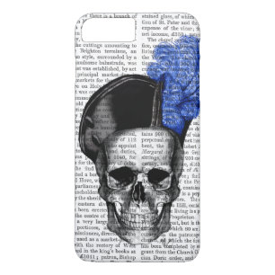 Capa iPhone 8 Plus/7 Plus Crânio com chapéu azul