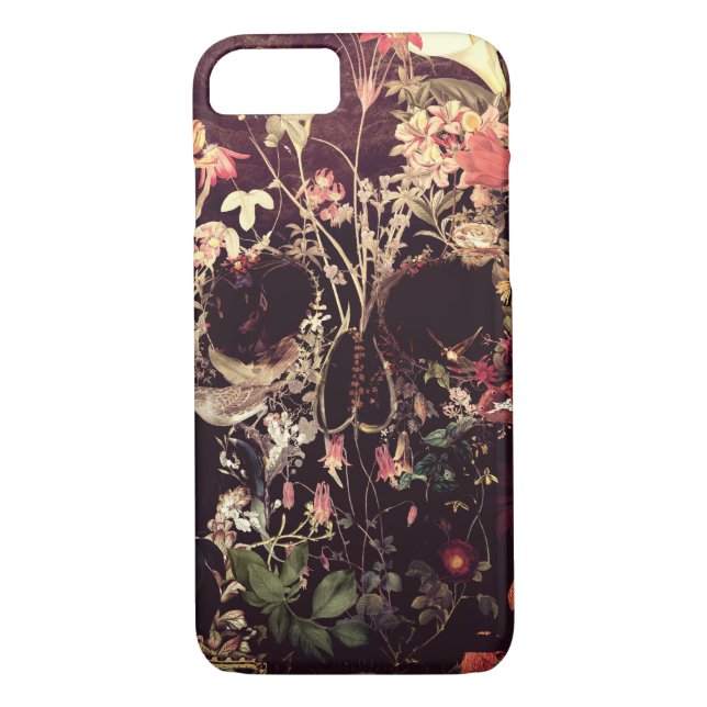 Capa Para iPhone, Case-Mate Crânio da flor (Verso)