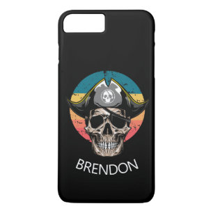 Capa iPhone 8 Plus/7 Plus Crânio de Pirata Sunset