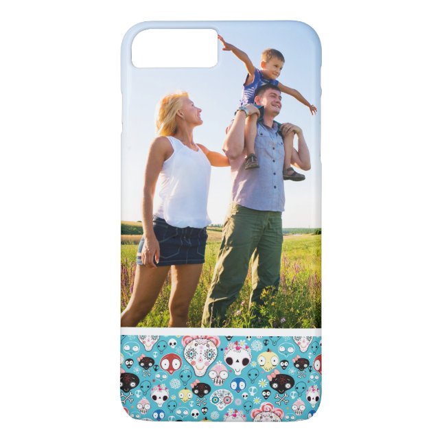 Capa Para iPhone, Case-Mate Crânio de riso da textura feita sob encomenda da (Verso)