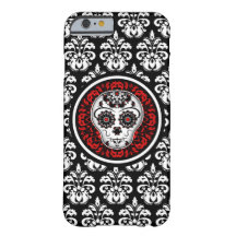 Crânio decorativo do açúcar com damasco