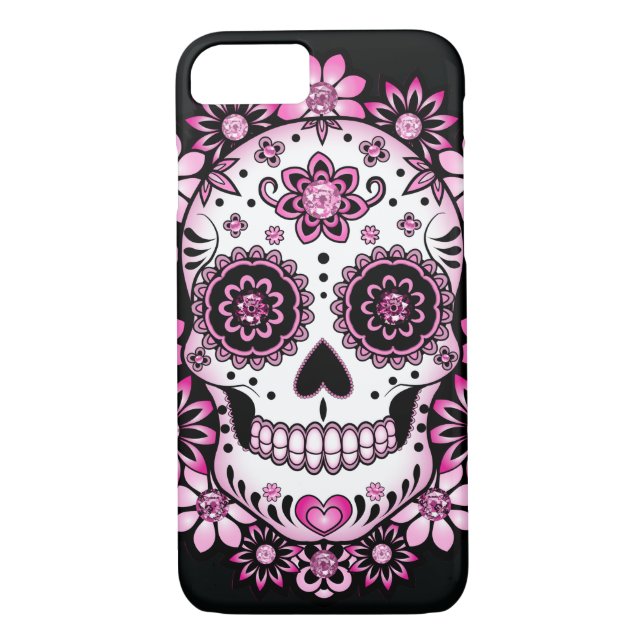 Capa Para iPhone, Case-Mate Crânio Rosa (Verso)