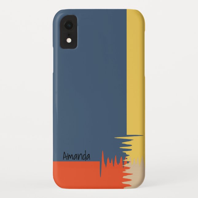 Capa Para iPhone, Case-Mate Creme vermelho amarelo azul - personalizável (Verso)