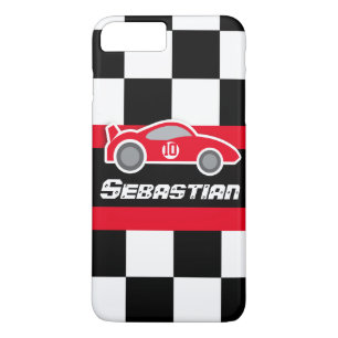 Capa iPhone 8 Plus/7 Plus Crianças correndo carro esportivo vermelho chamad