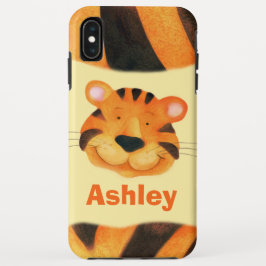Capa Para iPhone Da Case-Mate Crianças: nome personalizado do tigre fofo face la