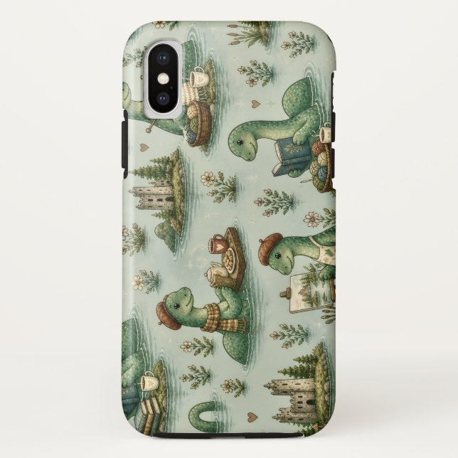 Capa Para iPhone, Case-Mate Críptidos Aconchegantes Nessie Monstro do Lago Nes (Verso)
