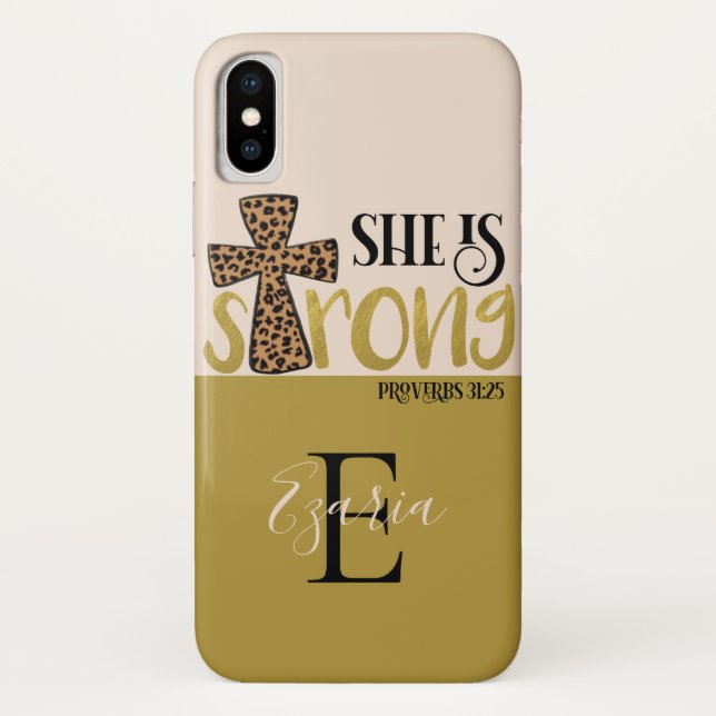 Capa Para iPhone, Case-Mate Cristã Personalizada Ela É Forte Provérbios 31 (Verso)