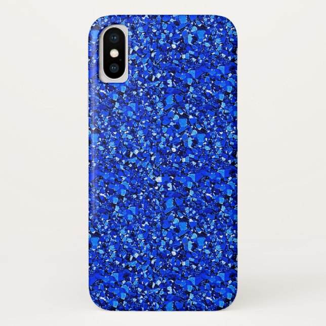 Capa Para iPhone, Case-Mate Cristal Druzy - Azul de safira (Verso)