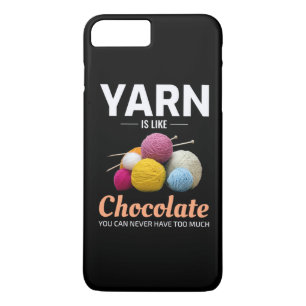 Capa iPhone 8 Plus/7 Plus Crocheting Crochet Chocolate Knitet Crochet