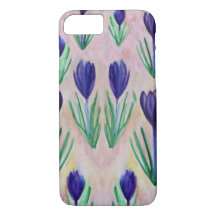 Crocus Flowers Apple iPhone 7 Slim Maple Wood Case