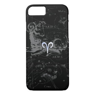 Capa Para iPhone Da Case-Mate Cromo como Aries Símbolo Zodíaco em Hevélio