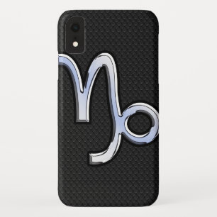 Capa Para iPhone Da Case-Mate Cromo moderno como o sinal do Capricórnio no