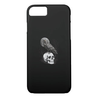 Capa iPhone 8/ 7 Crow, F-Caw-F Funny Bird Moon Gothic Adult Humor C