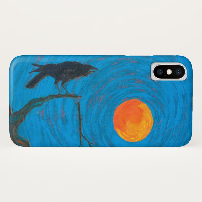Capa Para iPhone, Case-Mate Crow Raven e Full Moon (Verso (Horizontal))