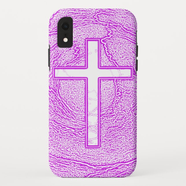CAPA PARA iPhone, Case-Mate  CRUZ BRANCA REALÇADA EM PINCO (Verso)