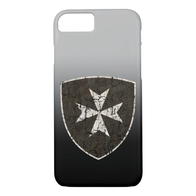Capa Para iPhone, Case-Mate Cruz de Hospitaller dos cavaleiros, afligida (Verso)