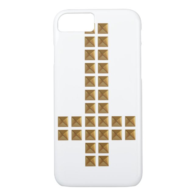 Capa Para iPhone, Case-Mate Cruz invertida enchida ouro (Verso)