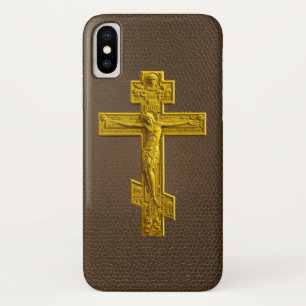 Capa Para iPhone Da Case-Mate Cruz ortodoxa russa Ouro