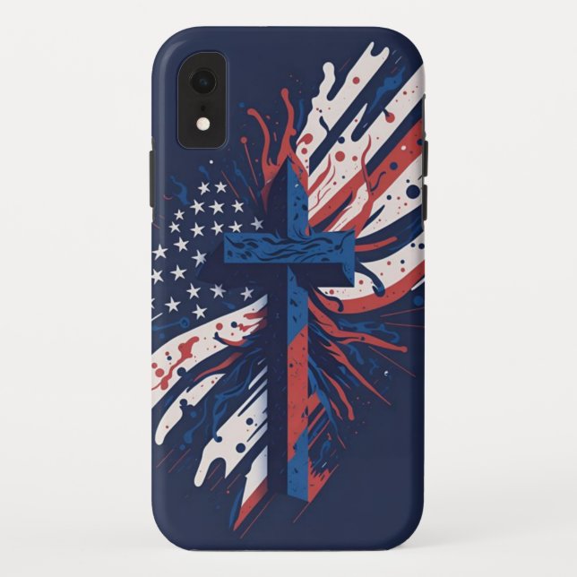 Capa Para iPhone, Case-Mate Cruz Patriótica (Verso)