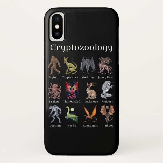 Capa Para iPhone, Case-Mate Cryptozoology Cryptid Creatures (Verso)