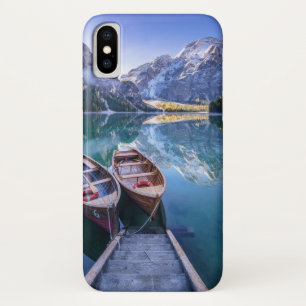 Capa Para iPhone Da Case-Mate Cumes da dolomite do lago Braies, Italia