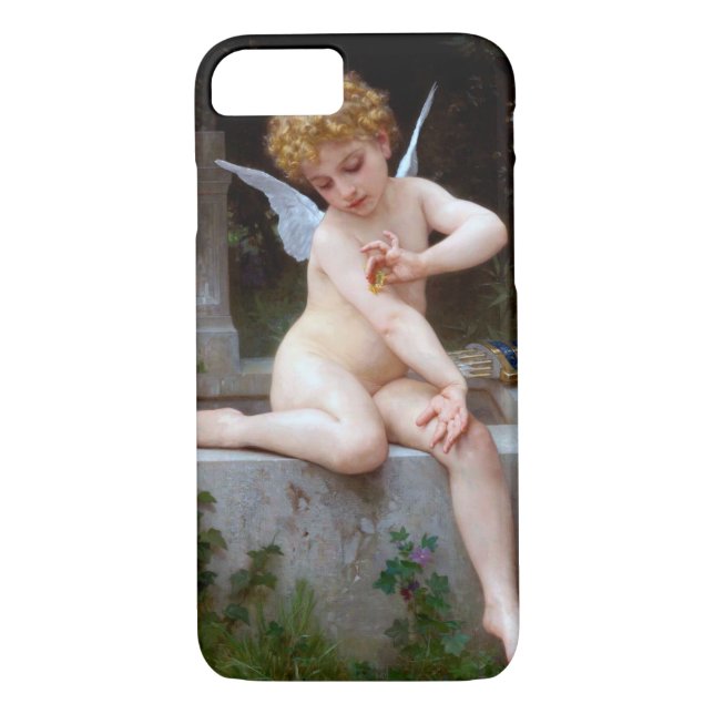 Capa Para iPhone, Case-Mate Cupido com borboleta, Bouguereau (Verso)