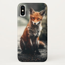 Capa Para iPhone Da Case-Mate Curiosa Sentada com Raposa Vermelha e Branca na Na