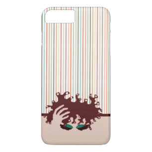 Capa Para iPhone Da Case-Mate Curly Natural, Teal Eye Shadow e marrom stris