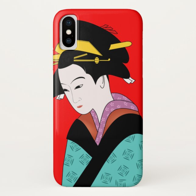 Capa Para iPhone, Case-Mate Cute Geisha Arte Japonesa (Verso)
