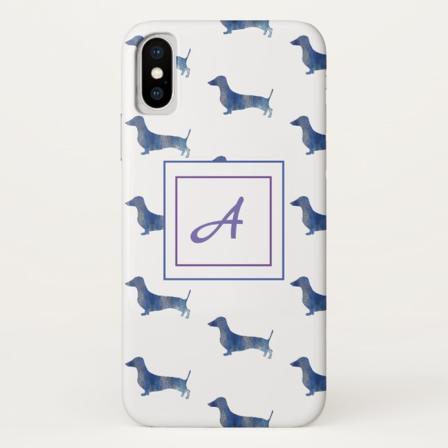 Capa Para iPhone, Case-Mate Dachshund azul (Verso)