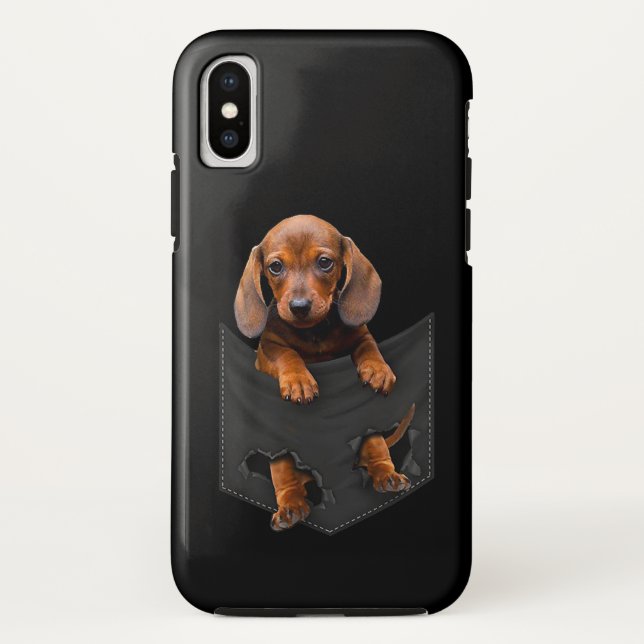Capa Para iPhone, Case-Mate Dachshund No Meu Pocket Dachshund Weiner Dog Dift (Verso)