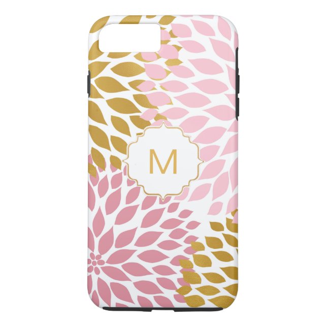 Capa Para iPhone, Case-Mate Dahlia Dourada rosa Floral floresce (Verso)