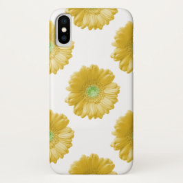 Capa Para iPhone X Daisy gerbera amarela