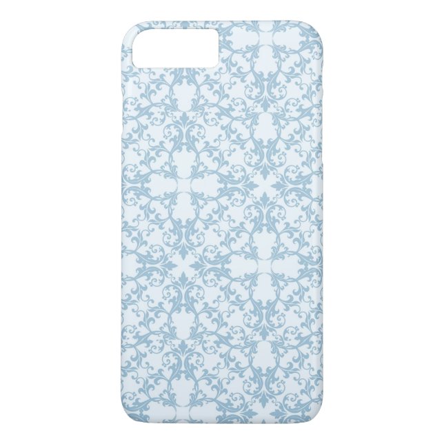 Capa Para iPhone, Case-Mate Damasco azul pálido (Verso)